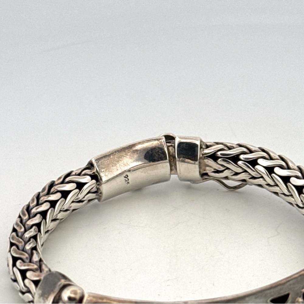 Artisan Handmade Sterling Silver Braided Bracelet 72.7g - Picture 6 of 10